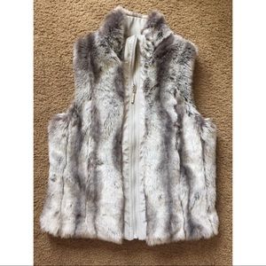 Faux fur reversible vest